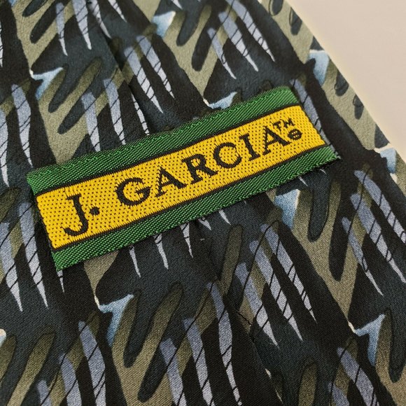 J. Garcia VIntage Men's Silk Tie Chicken & Cat Collection Eighteen Abstract EUC - Picture 4 of 6